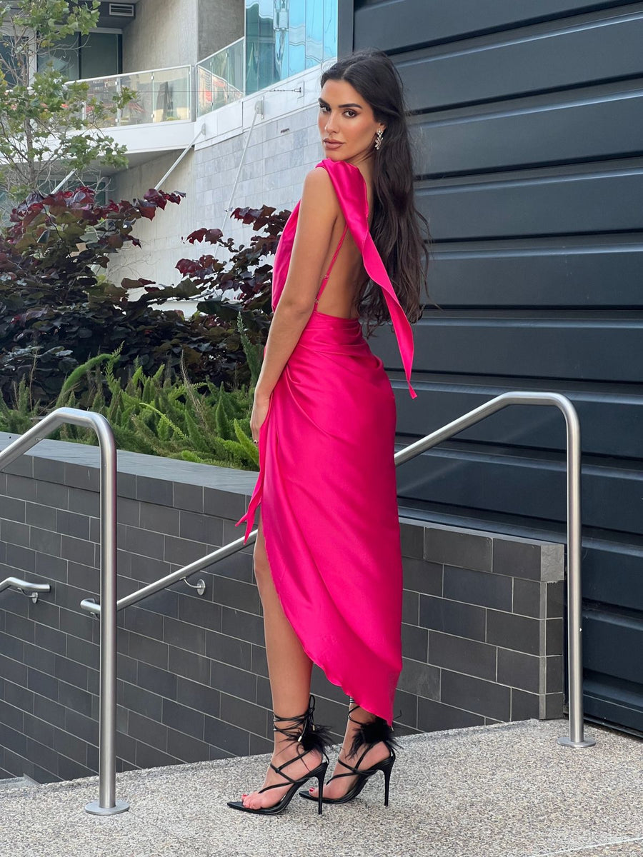 Felicia Hot Pink Dress  VELVET CLOTHING CO.