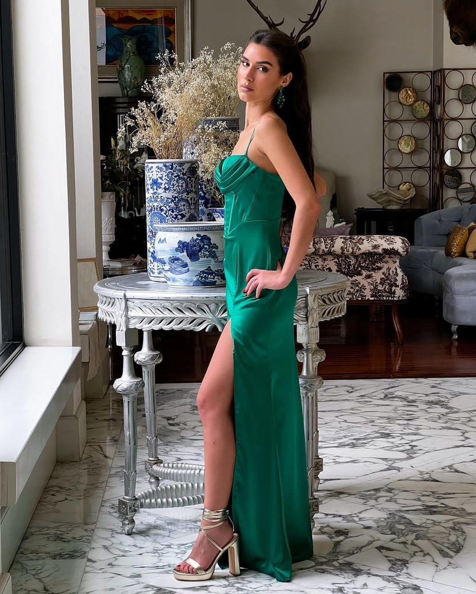 Elsa Green Dress – VELVET CLOTHING CO