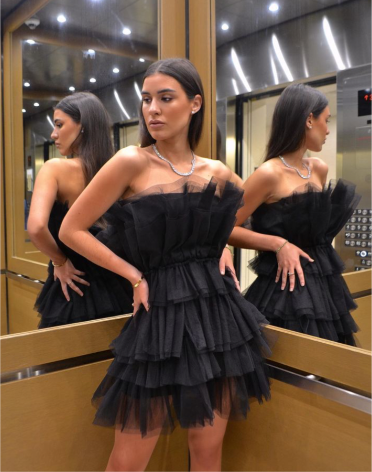 Fluffy Black Dress  VELVET CLOTHING CO.