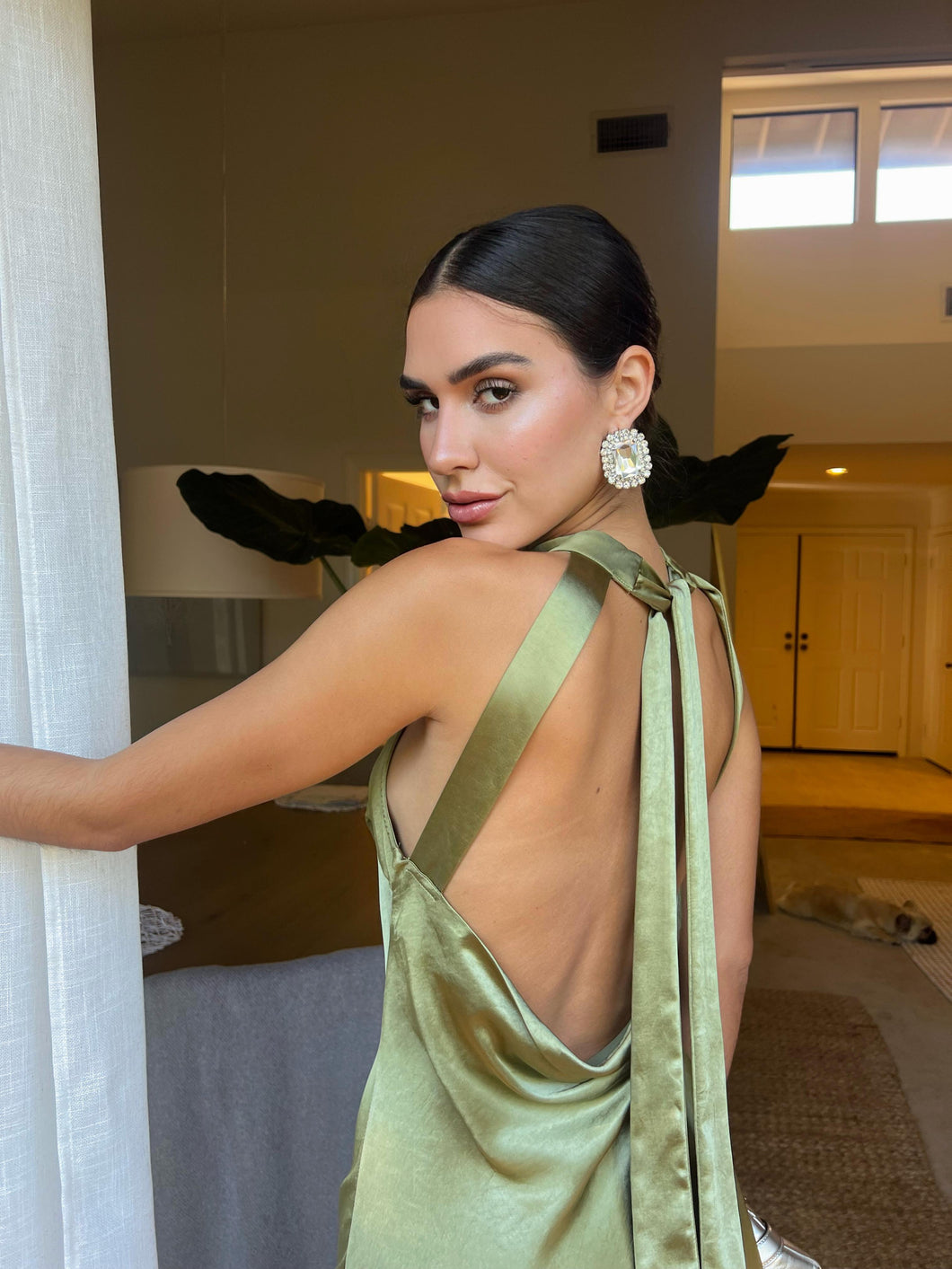 Belvedere olive dress