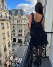 Load image into Gallery viewer, Lúa Black Fluffy Dress
