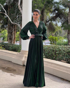 Helena Green Metallic Dress