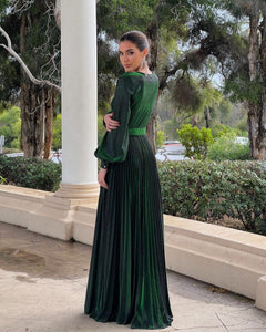 Helena Green Metallic Dress