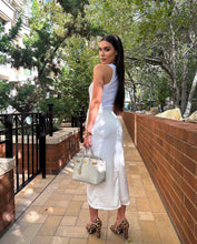 Load image into Gallery viewer, Infinity White Satin Skirt
