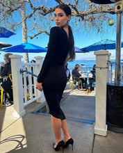 Load image into Gallery viewer, Francoise  Black Midi Dress

