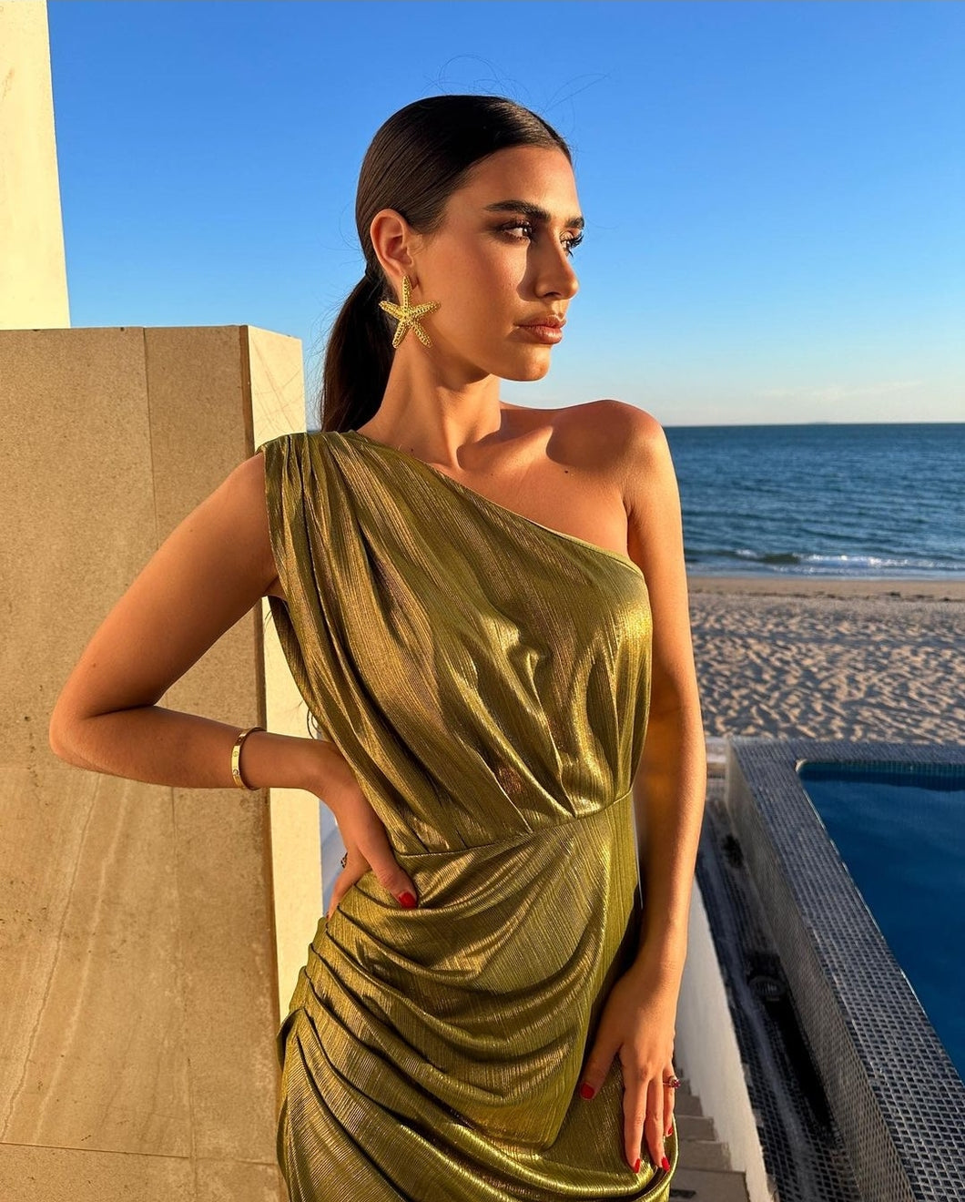 Bertina metallic dress