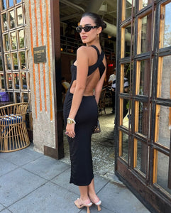 Tyler Black Midi Dress