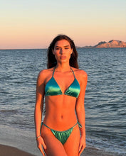 Load image into Gallery viewer, Katalina Acquamarine Satin Bikini
