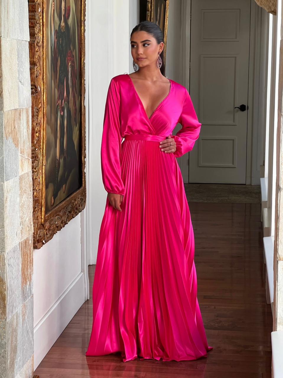 Helena Hot Pink Dress VELVET CLOTHING CO. Helena Hot Pink Dress VELVET CLOTHING CO.
