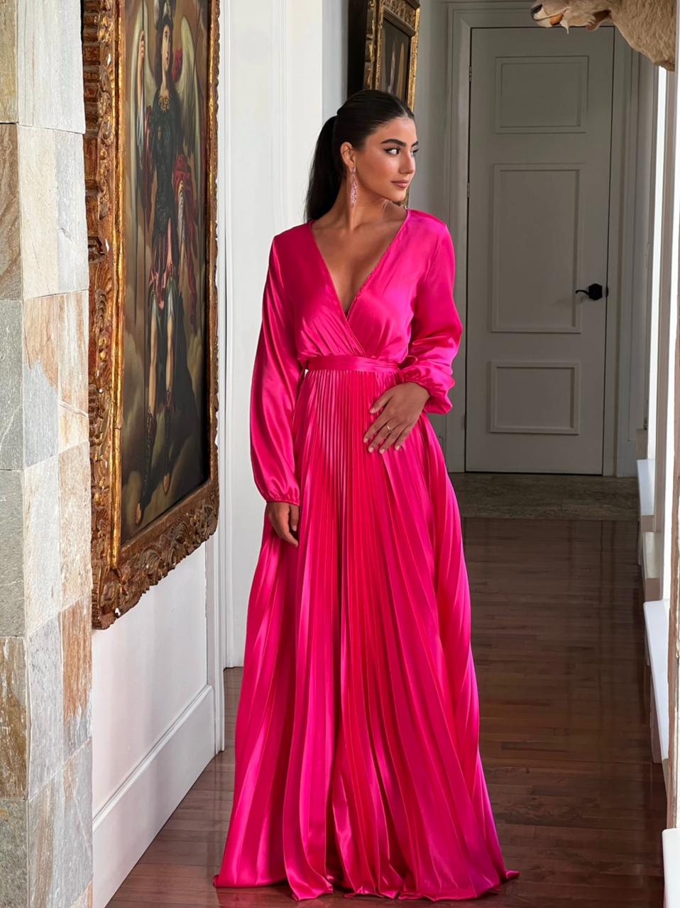 Helena Hot Pink Dress VELVET CLOTHING CO. Helena Hot Pink Dress VELVET CLOTHING CO.
