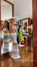 Load image into Gallery viewer, Galilea White &amp; Blue Skirt

