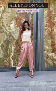 Baggy Satin Pink Pants