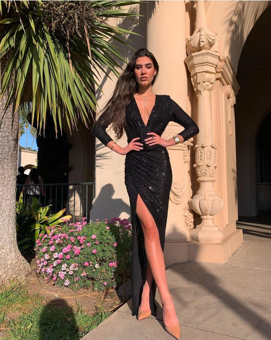 Party Sequin Black Dress