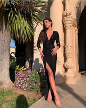 Load image into Gallery viewer, Party Sequin Black Dress
