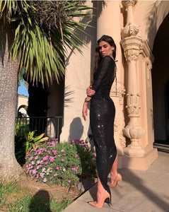 Party Sequin Black Dress