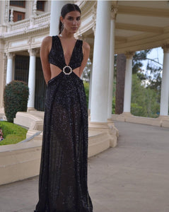 Anna Sparkly Black Dress