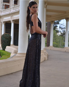 Anna Sparkly Black Dress