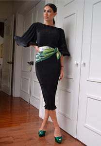 Aviva Black Midi Dress