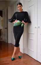 Load image into Gallery viewer, Aviva Black Midi Dress
