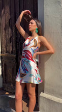Load image into Gallery viewer, Full Of Colors Satin Mini Dress
