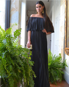 Off Shoulder Black Dress