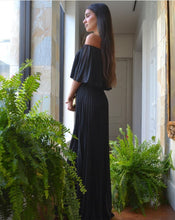 Load image into Gallery viewer, Off Shoulder Black Dress
