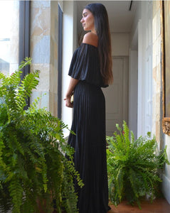 Off Shoulder Black Dress