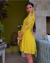 Load image into Gallery viewer, Baker Mustard Dress
