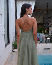 Load image into Gallery viewer, The Fluffiest Sage Midi Dress
