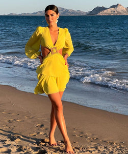 Amazing Yellow Mini Dress