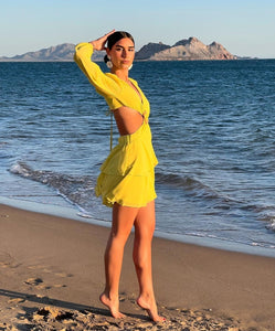 Amazing Yellow Mini Dress
