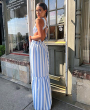 Load image into Gallery viewer, Wave Blue &amp; White Dress
