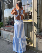 Load image into Gallery viewer, Wave Blue &amp; White Dress
