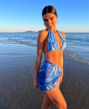 Load image into Gallery viewer, Blue Tie Dye Bikini Set
