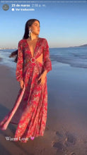 Load image into Gallery viewer, Bleu  Floral Hot Pink Maxi Dress

