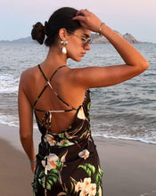 Load image into Gallery viewer, Conca Green  &amp; Black  Midi Dress
