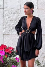 Load image into Gallery viewer, Amazing Satin Black Dress

