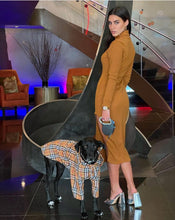 Load image into Gallery viewer, Monet Sweater Camel Dress
