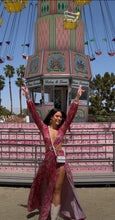 Load image into Gallery viewer, Bleu  Floral Hot Pink Maxi Dress
