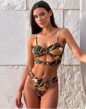 Load image into Gallery viewer, Megara Brown &amp; Neutrals Chain Bikini
