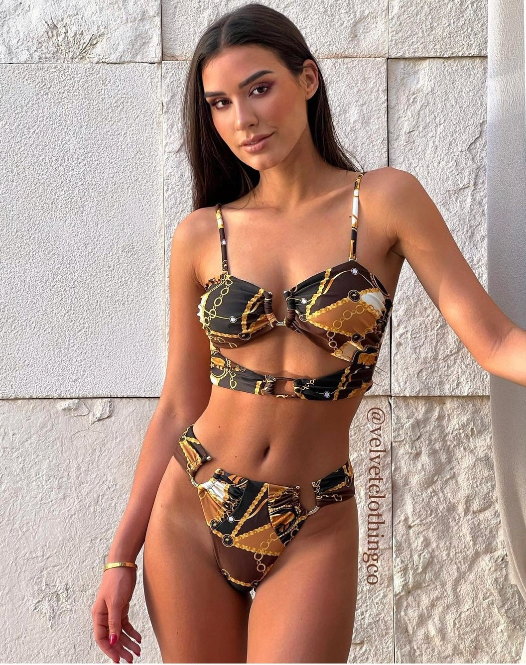 Megara Brown & Neutrals Chain Bikini