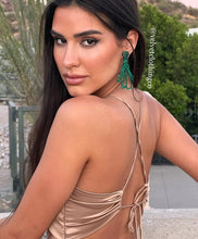 Load image into Gallery viewer, Ariel Soft Brown Silk Midi Dress
