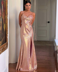 Must Shimmering Blush Dress