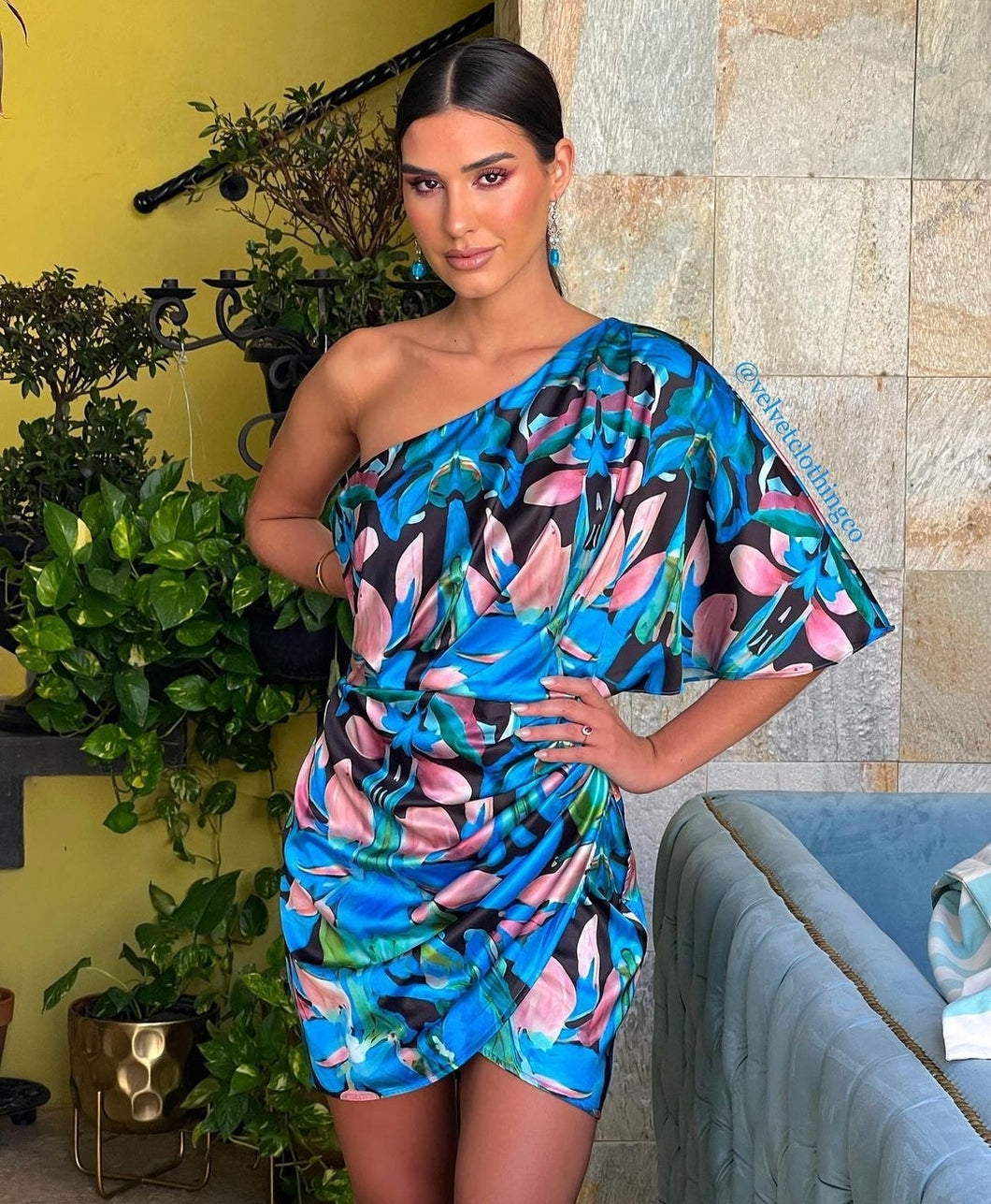Palma  Floral Silk Dress