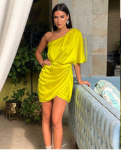 Load image into Gallery viewer, Palma Neon Silk Dress
