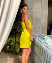 Load image into Gallery viewer, Palma Neon Silk Dress
