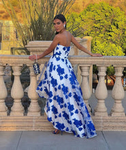 Load image into Gallery viewer, Rosalia Blue &amp; White Dress
