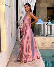 Load image into Gallery viewer, Josefina Mauve Satin Dress
