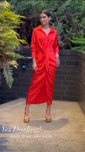 Load image into Gallery viewer, Ingrid Red Midi Dress
