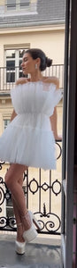Fluffy White Dress